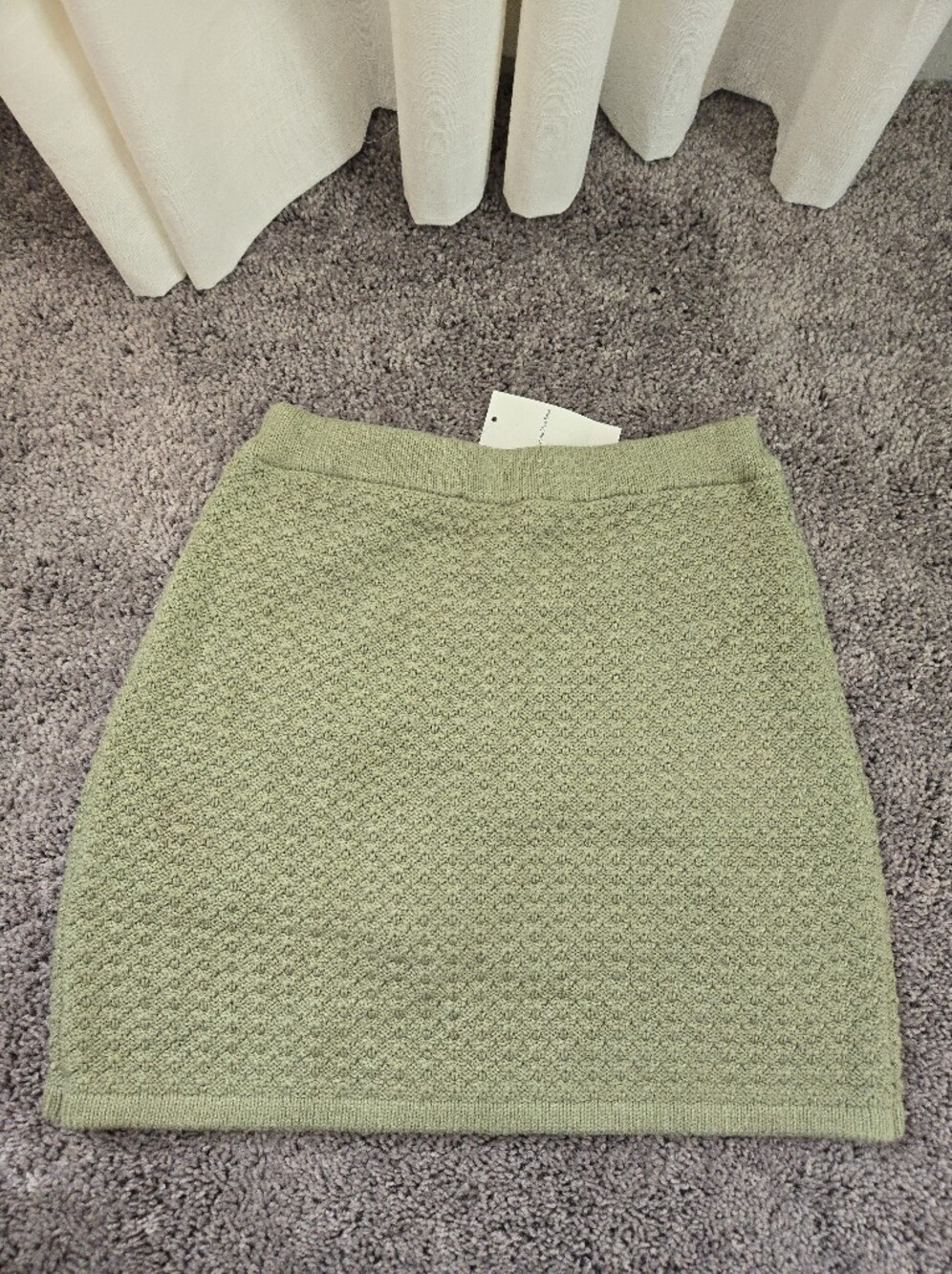 Abercrombie & Fitch Olive Green Knit Skirt With Built In Shorts